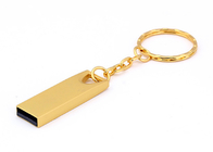 Ручка Усб металла золота, металлическое запоминающее устройство ручки памяти с ключевым кольцом