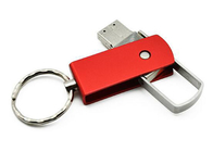 кольцо для ключей привода металла 128г 3,0 внезапное, красный Усб Кейчайн металла с логотипом печати лазера